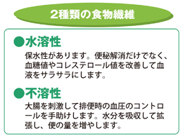 2種類の食物繊維の説明